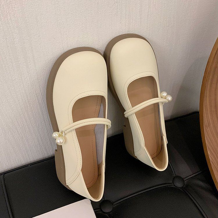 Mary Jane Women's Singles 2025 Summer New Fashionable, Versatile, Comfortable Internet Celebrity Soft Soled Bean Shoes_vogvips.com