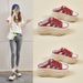 Half-white Shoes Women's Mesh Breathable Student Board Shoes Casual Shoes Heightening Shoes_vogvips.com