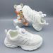 New Double-Mesh Leather 2026 Children's Rotating Buckle Casual Running Shoes For Older Children School White Sneakers_vogvips.com