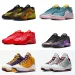 Hot 23 Uncharted 40k Gold The Chosen One Basketball Shoes Miami Twice Bubble Boy LeBrons 7 Media Day Lakers Grade School_vogvips.com