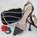 Pair Evening Sandals With Fancy Rhinestone Accessory Tote Clutch Set_vogvips.com