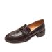 Super Soft Black Camellia Loafers 2025 Spring Autumn New British Style Slip-On Thick Sole Women's Shoes_vogvips.com