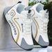 Men's Luxury Chunky Sneakers - Gold Black White Platform Trainers, High Top Fashion Sneakers With Thick Sole For Streetwear_vogvips.com