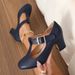 Ladies Vintage T‑Bar Adjustable Buckle Block Heel Shoes, Round Toe Smooth Faux Leather Mary Jane Heels, Non‑Slip Outsole Comfort Footwear_vogvips.com