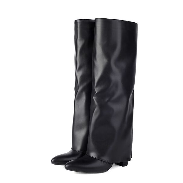 New fall pointy chunky heel thigh-high boots for women_vogvips.com