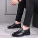 Euro Step Fist Laye Cowhide Genuine Thick Soft Sole Comfotable Casual Round Toe Slip-On Men's Business Leathe Shoes Fomal_vogvips.com