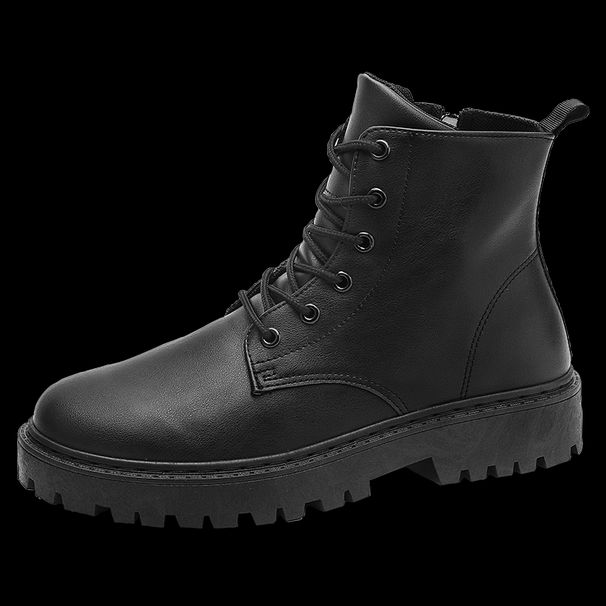 New Leather Spring Men's Shoes High-top Men's Heightening Tooling Martin Boots_vogvips.com