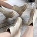 ShoeVault Liu Wen 2025 Autumn Front Zipper Genuine Leather Thick Sole Martin British Style Platform Height Increasing Short Boots_vogvips.com