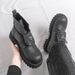 Fashion Boots For Men Top British Style Gray Work Boots Retro Motorcycle Boots Lace-up School Top Short Boots Thick-soled Work Boots_vogvips.com