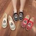 Alte Peking-Tuch-Frauen-ethnische Flache Mund-Fischer-chinesische Art-Leinwand-gestickte Gesichtsmaske-faule Schuhe_vogvips.com