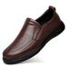 Inner Height Increase Men's Casual Leather Shoes With Cotton Thermal Foot Cover Hole Shoes Staff Men's Shoes_vogvips.com
