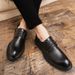 Suitable For All Seasons Leather New Korean Style British Large Size Trendy Business Formal Brogue Casual Nightclub Thick Sole Men's Shoes_vogvips.com