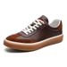 Men's Genuine Leather High Gloss Suede German Trainers Lace Up Casual Board Shoes Comfortable Breathable Slip Resistant Sole_vogvips.com