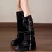 2025 Summer Small Stature Height-Increasing Thick-Soled White Long Over-the-Knee High Riding Boots_vogvips.com