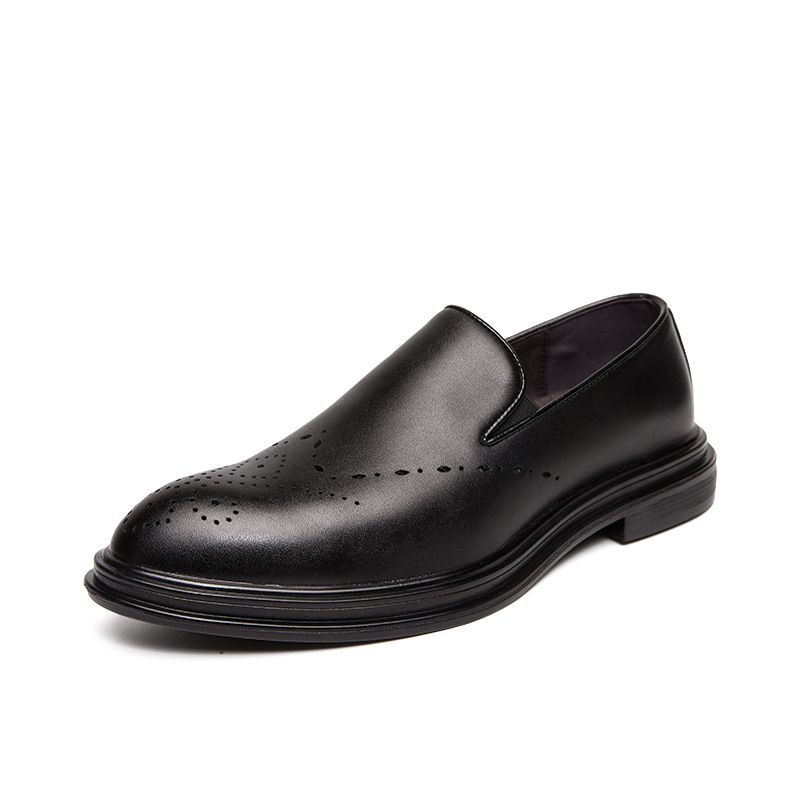 Euro Step Men's Business Formal Wedding Groom Spring Autumn Oxford Derby Brogue Casual Loafers Leather Shoes_vogvips.com