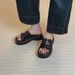 In-stock Wrinkled Bangkok Thick-soled Slide Sandals For Women, New Summer Casual Outdoor Flat Sandals With A Relaxed Feel_vogvips.com