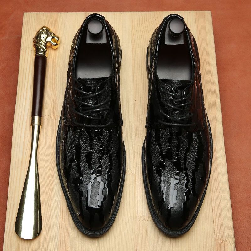 Spring, Summer, And Autumn Men's Height Increasing Leather Shoes For Young People, Casual, Business, Formal Wear, Korean_vogvips.com