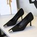 321-10 European And American Style Sexy High-heeled Leopard Print, Elegant Shallow-cut Women's Shoes, Suede Metal Small_vogvips.com