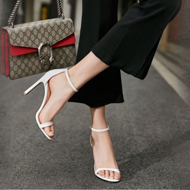 Black One-strap Sandals For Women, 2026 New Summer Model, Sexy And Fashionable, Versatile, High-end, Thin-heeled_vogvips.com