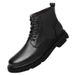 Tooling Boots Men's High-top Men's Shoes Crocodile Pattern Medium-top Velvet Thermal Cotton Martin Boots Shoes Men's_vogvips.com