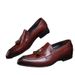 ShoeVault New Slip-On European Style Formal With Tassels For Work Trendy Leather Single Men's Shoes_vogvips.com