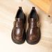 College-style Thick-soled Loafers 2024 New Model, Soft Single For Women, Spring And Autumn Retro British Style Brown_vogvips.com