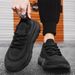 New student sports running thick sole increase mesh surface breathable flying fabric men's trendy shoes_vogvips.com