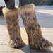 Winter Plush Knee High Boots Women Plush Imitation Fox Fur Long Warm Shoes Designer Luxury Knee-high Boots Fur Boots Girl_vogvips.com