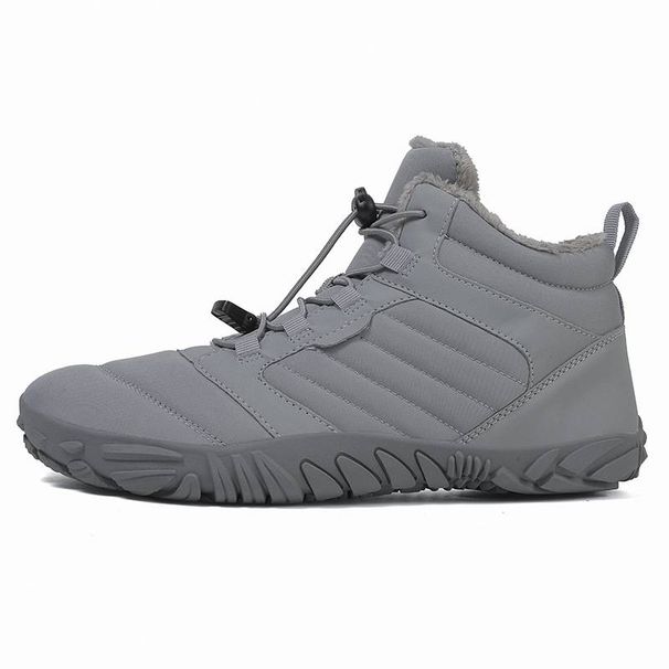 Outdoor snow boots men's winter new non-slip waterproof and velvet warm cotton shoes women's platform barefoot five fingers shoes_vogvips.com