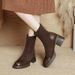 Martin Boots For Women 2025 New Autumn Winter Women's Boots British Style Chunky Heel Thick Sole Short Boots French Style Slimming_vogvips.com