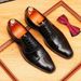 Internet Celebrity Patent Glossy Formal Business Pointed Toe Genuine Leather Oxford British Style Wedding Men's_vogvips.com
