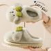 Women's Plush And Warm Cotton Slippers, New Style For Autumn And Winter 2025, Cartoon Design, Versatile, Anti-slip, Thick-soled, Furry Slippers_vogvips.com