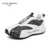 VICKI BROWN Men's Logo Print Patchwork Leather Platform Sneakers, Soft Padded Insole Comfort Non Slip Rubber Sole Fashion Casual Daily Walking Shoes_vogvips.com