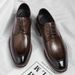 Large Size Leather Fashion Men's Business Formal Trendy British Gentleman Wedding Shoes_vogvips.com