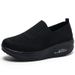 Summer Women Fashion Vulcanized Platform Solid Color Flat Shoes Casual Breathable Wedges Ladies Walking Sneakers_vogvips.com