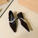2355-K216 French-style Pointed Mary Jane Shoes For Women With Thin Heels, Single Strap, Pearls, Versatile Suede, Elegant_vogvips.com