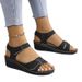 Women's Plus Sandals For Foreign Trade, 2024 Summer New European And American Style Velcro Beach Shoes, Size 43,_vogvips.com