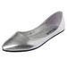 Bi Yan New Women's Shiny Leather Soft Sole Comfortable Boat Slip-On Flat Pointed Toe Shallow Mouth Single Shoes_vogvips.com