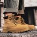 European Warm Series Autumn Winter New Men's Yellow Martin Outdoor Safety Shoes Fashion Versatile Non-Slip Work Boots_vogvips.com