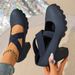 Women's High Heels, Round Toe Suede Like Leather Upper Thick Soled High Heels, Anti Slip Serrated Outsole Closed Toe Formal Shoes_vogvips.com