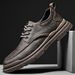 Plus-size Men's Casual Leather Vintage Lace-up Business Formal Work Shoes, British Style Low-top Trendy Shoes_vogvips.com