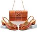 Women's Fashion High Heels Sandals Party Wedding Event Matching Rhinestone Embellished Flower Buckle Dress Shoes Bag Set_vogvips.com