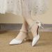2025 Spring New Pointed Toe Patent Leather Solid Color Slip-On Shallow Mouth High Heels Commuting Interview French Style_vogvips.com
