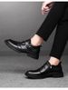 Casual Leather Shoes Men's Low-top Shoes Retro Locomotive Shoes Platform Leather Round Head Shoes_vogvips.com
