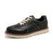 Euro Step Men's Training Thick British Style Student School Campus Leather Derby Oxford White Sole Lace-up Trendy Shoes_vogvips.com