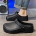 Dropship Men's EVA Chef Shoes Sandals Summer Large Black Kitchen Anti-Slip Work Shoes Waterproof Oil-Repellent Kitchen Shoes_vogvips.com
