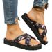 Cross Slippers Women Wear Summer Beach Vacation Flip-flops With Thick Soles Non-slip_vogvips.com