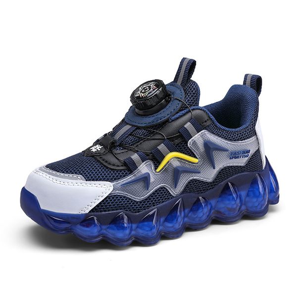 Hot Selling Boys Shoes Autumn New Mesh Breathable Rotating Button Basketball Shoes Girls Lightweight Sports Shoes_vogvips.com