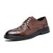 Euro Step 2025 Summer Trendy Men's Autumn New Brogue Crocodile Leather Shoes_vogvips.com