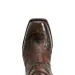 Mens Black Leather Western Shock Absorbing Cowboy Ankle Boots With Harness Strap_vogvips.com